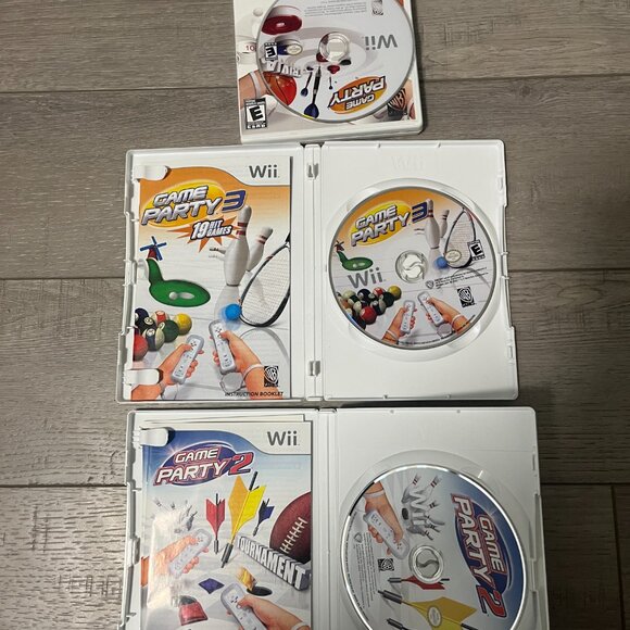 Game Party 1 2 3 Nintendo Wii 3 Game Bundle Wii Family Gaming - Picture 2 of 2